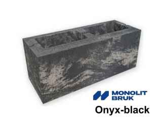 Фото Блок декоративний для забору Onyx Black 504*280*200мм