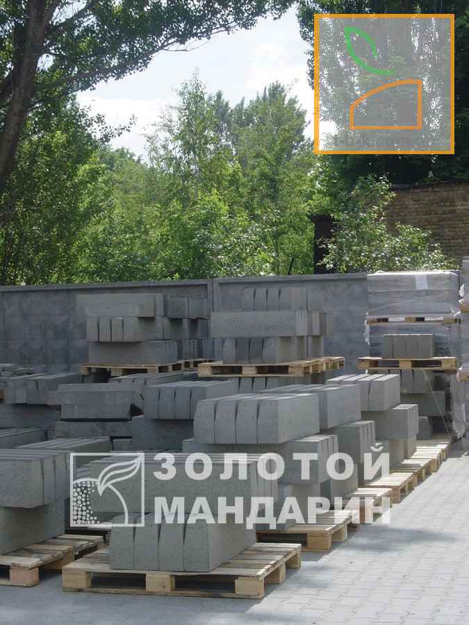 Бордюр дорожній Золотий Мандарин 333х300х150мм одна/третя - Фото 4