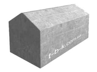 Картинка Блок бетонный Лего блок 1600*800*800 с треугольным верхом